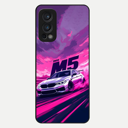  MS Neon Car Glass Case For OnePlus Nord 2 back cover – full design glossy printed glass finish