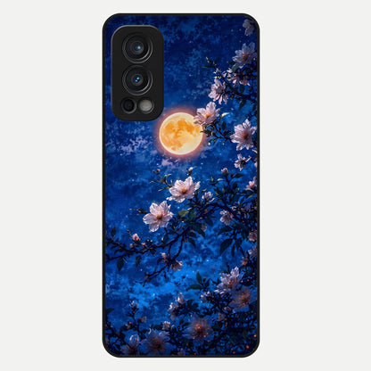  Moonlit Blossoms Night Glass Case For OnePlus Nord 2 back cover – full design glossy printed glass finish