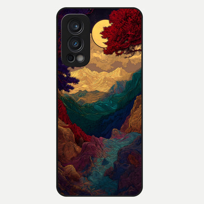  Mystic Valley Light Glass Case For OnePlus Nord 2 back cover – full design glossy printed glass finish