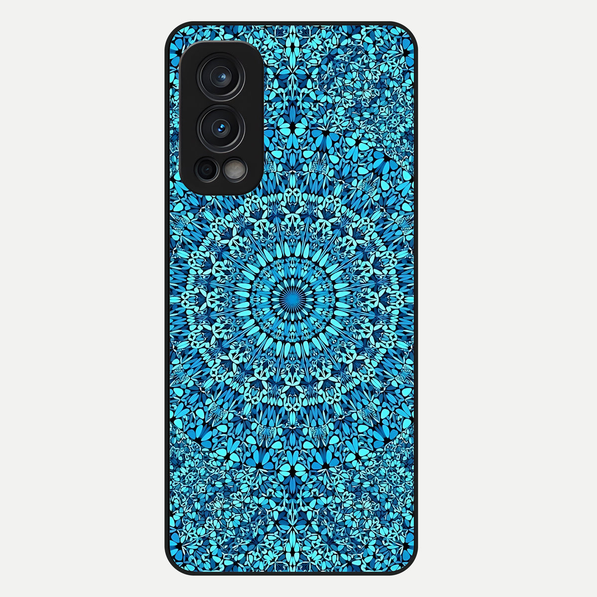  Ocean Bloom Mandala Glass Case For OnePlus Nord 2 back cover – full design glossy printed glass finish