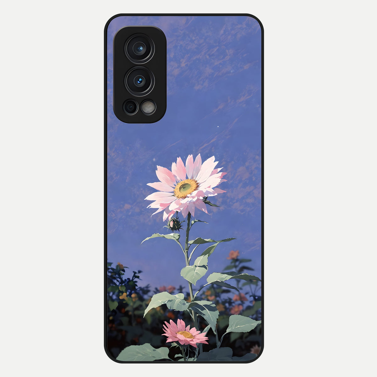  Pink Shells Outline Glass Case For OnePlus Nord 2 back cover – full design glossy printed glass finish