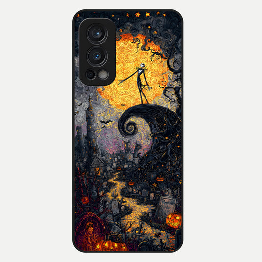  Pumpkin Moonlight Tale Glass Case For OnePlus Nord 2 back cover – full design glossy printed glass finish