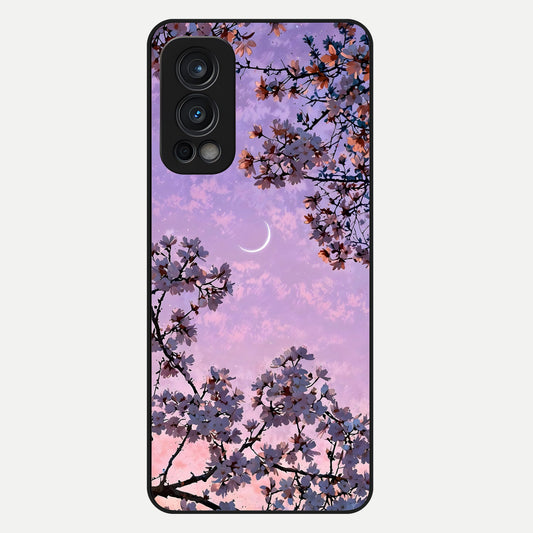 Purple Serenity Moon Glass Case For OnePlus Nord 2 back cover – full design glossy printed glass finish