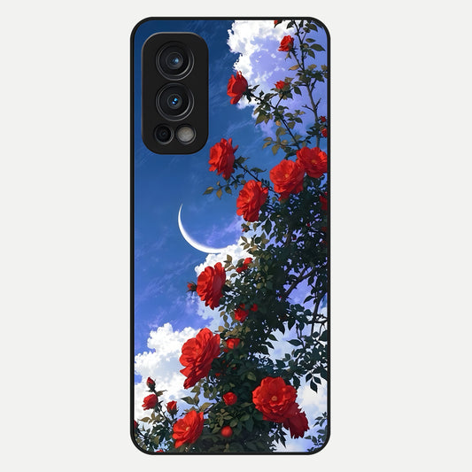  Rose Drift Flowers Glass Case For OnePlus Nord 2 back cover – full design glossy printed glass finish
