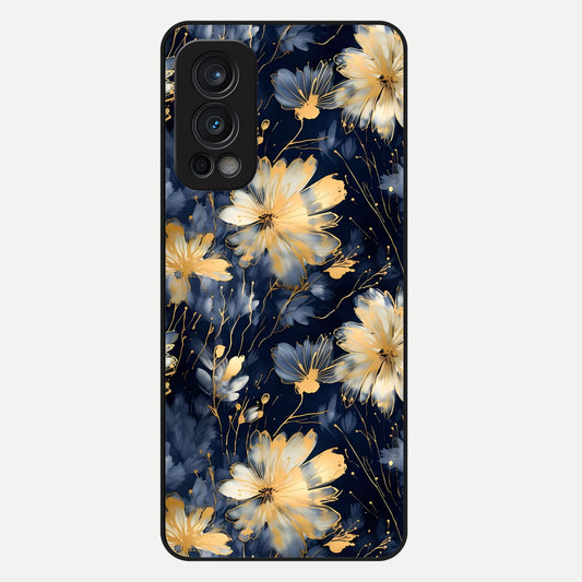  Royal Petal Dream Glass Case For OnePlus Nord 2 back cover – full design glossy printed glass finish
