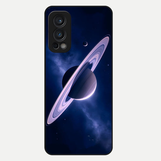  Saturn Ring Mystique Glass Case For OnePlus Nord 2 back cover – full design glossy printed glass finish