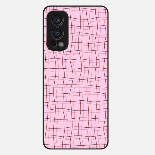  Soft Grid Bliss Glass Case For OnePlus Nord 2 back cover – full design glossy printed glass finish