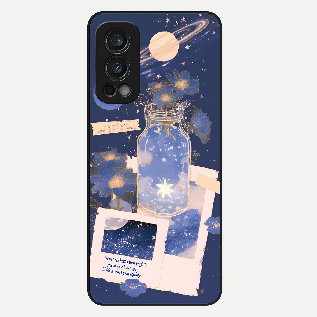  Starlit Cosmic Jar Glass Case For OnePlus Nord 2 back cover – full design glossy printed glass finish
