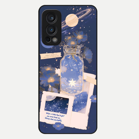  Starlit Cosmic Jar Glass Case For OnePlus Nord 2 back cover – full design glossy printed glass finish