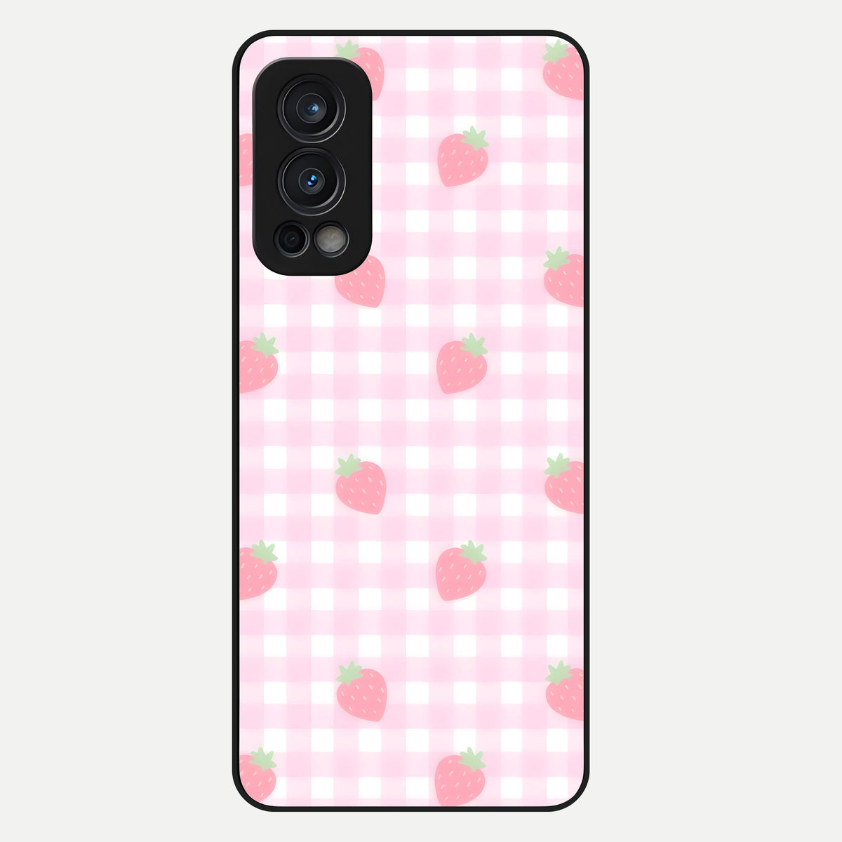  Strawberry Picnic Love Glass Case For OnePlus Nord 2 back cover – full design glossy printed glass finish
