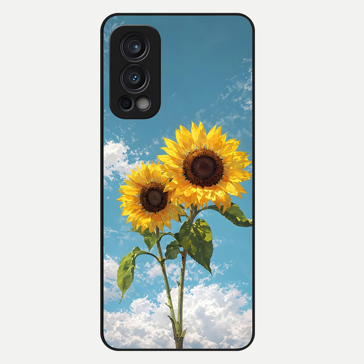  Sunlit Daisy Glow Glass Case For OnePlus Nord 2 back cover – full design glossy printed glass finish