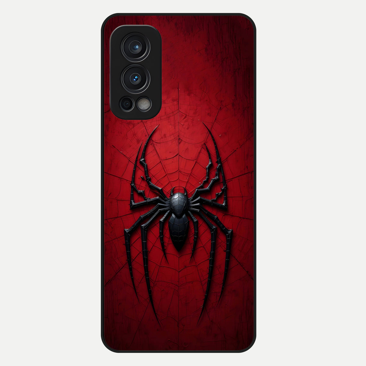  Superhero Web Emblem Glass Case For OnePlus Nord 2 back cover – full design glossy printed glass finish