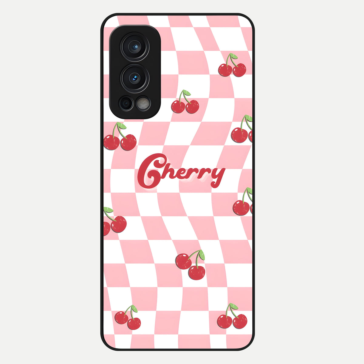  Sweet Cherry Vibes Glass Case For OnePlus Nord 2 back cover – full design glossy printed glass finish