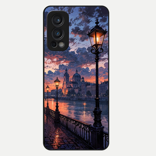  Twilight River Lights Glass Case For OnePlus Nord 2 back cover – full design glossy printed glass finish