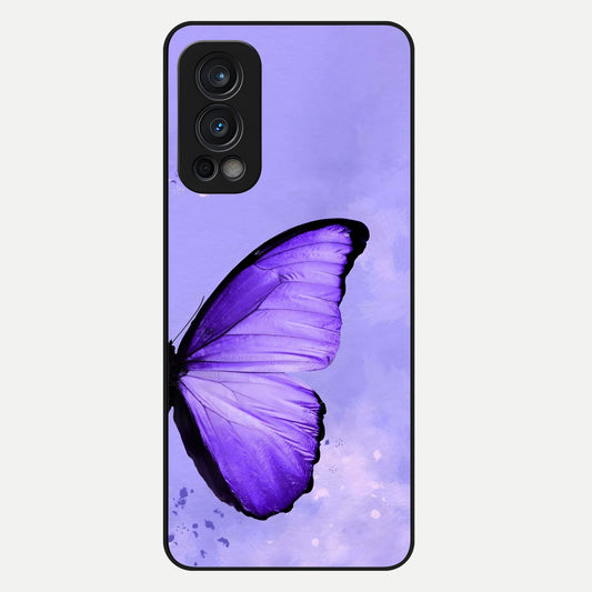  Violet Dream Wing Glass Case For OnePlus Nord 2 back cover – full design glossy printed glass finish