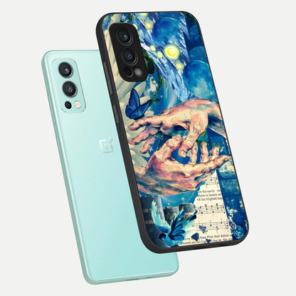  Aesthetic Divider phone case For OnePlus Nord 2 showing premium glass back cover with detailed artwork