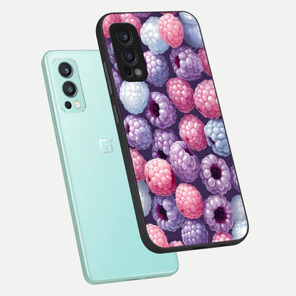  Berry Candy Pop phone case For OnePlus Nord 2 showing premium glass back cover with detailed artwork