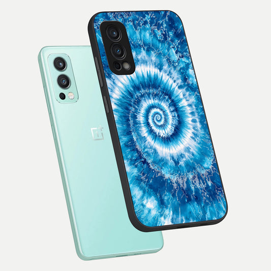  Blue Galaxy Wave phone case For OnePlus Nord 2 showing premium glass back cover with detailed artwork