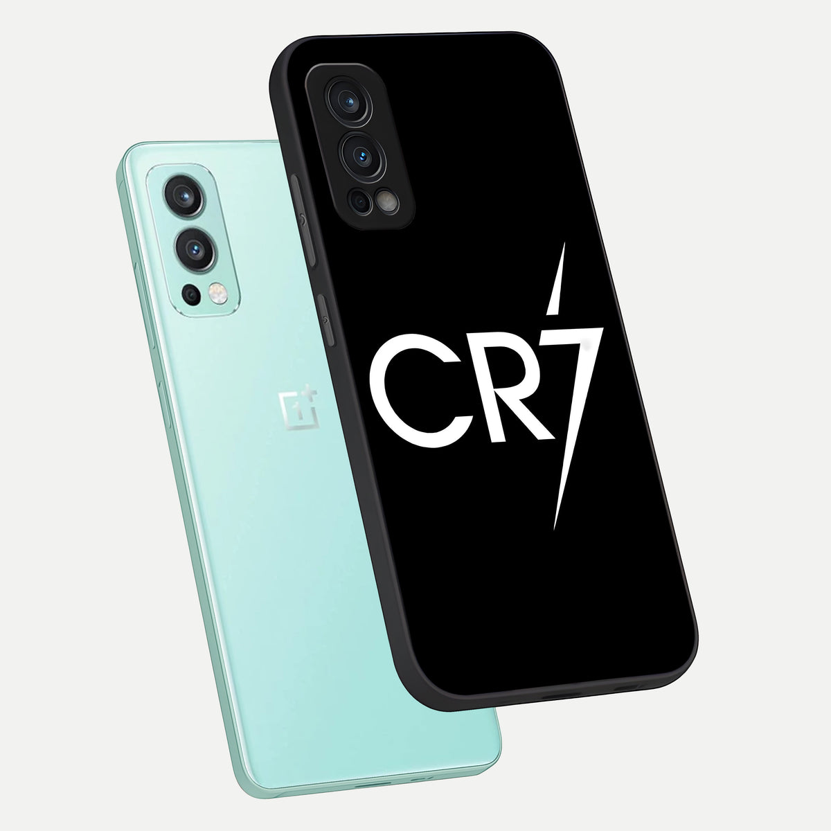  CR7 Elite Strike phone case For OnePlus Nord 2 showing premium glass back cover with detailed artwork