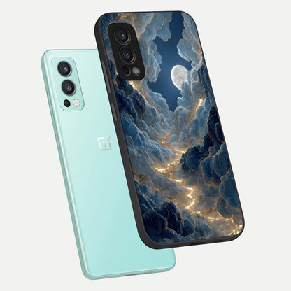  Celestial Cloud Road phone case For OnePlus Nord 2 showing premium glass back cover with detailed artwork