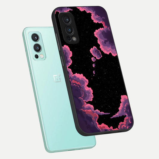  Cosmic Cloud Journey phone case For OnePlus Nord 2 showing premium glass back cover with detailed artwork