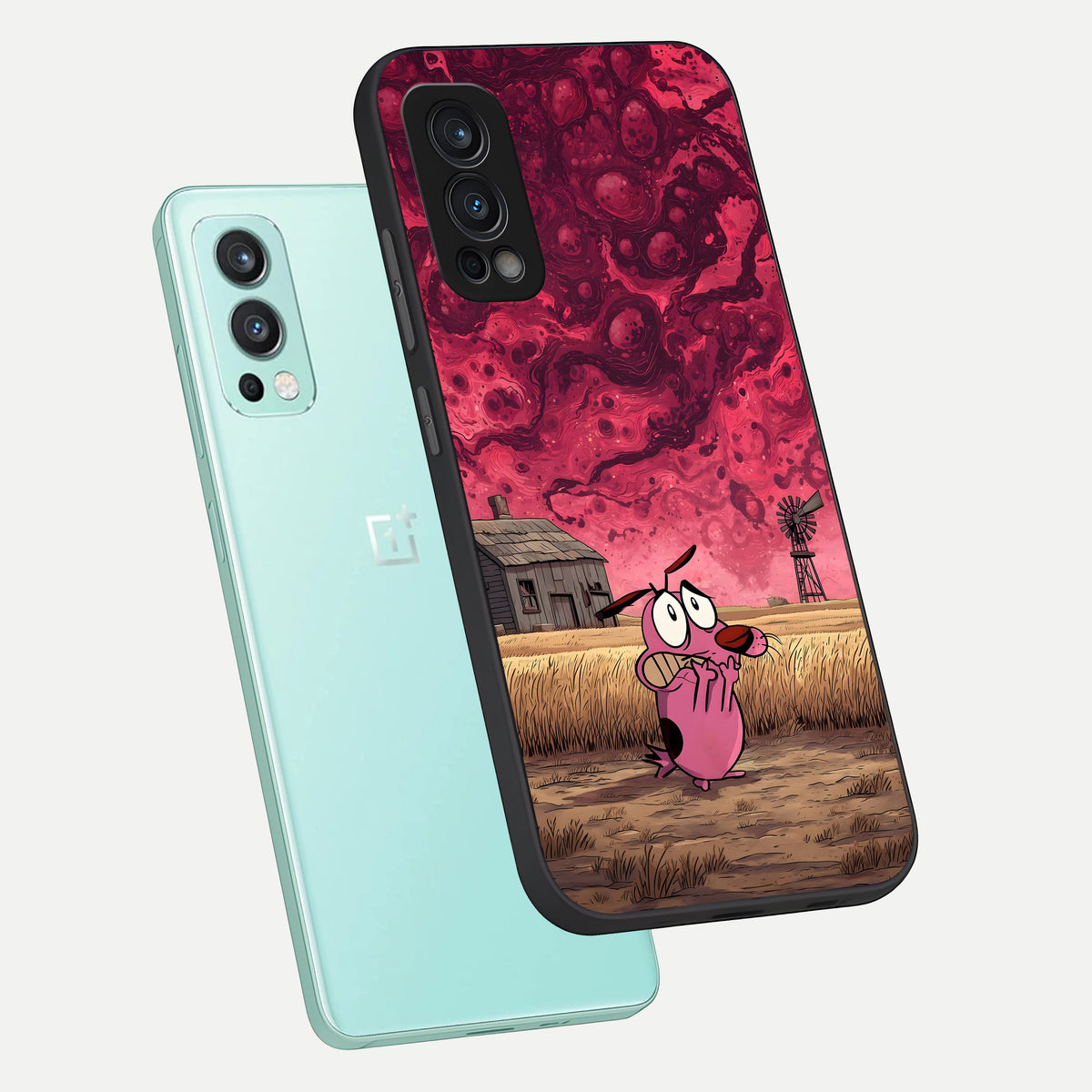  Courage Under Sky phone case For OnePlus Nord 2 showing premium glass back cover with detailed artwork