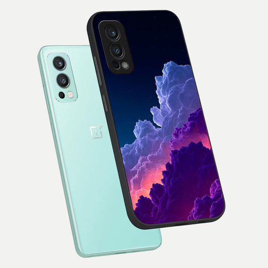  Dreamy Cloud Skies phone case For OnePlus Nord 2 showing premium glass back cover with detailed artwork
