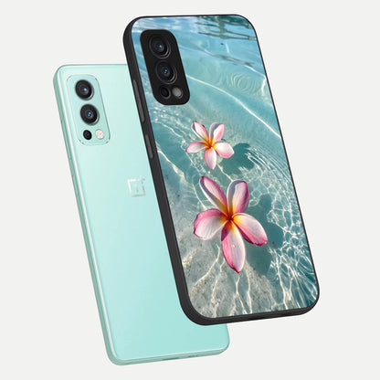  Floating Bloom Bliss phone case For OnePlus Nord 2 showing premium glass back cover with detailed artwork