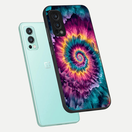  Galactic Spiral Burst phone case For OnePlus Nord 2 showing premium glass back cover with detailed artwork
