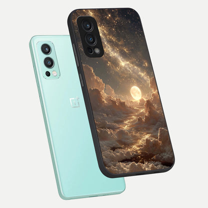  Golden Sky Dream phone case For OnePlus Nord 2 showing premium glass back cover with detailed artwork