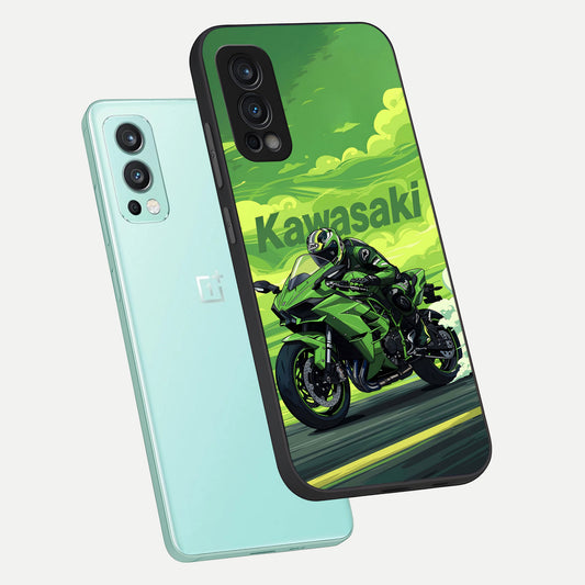  Greenery Sky phone case For OnePlus Nord 2 showing premium glass back cover with detailed artwork