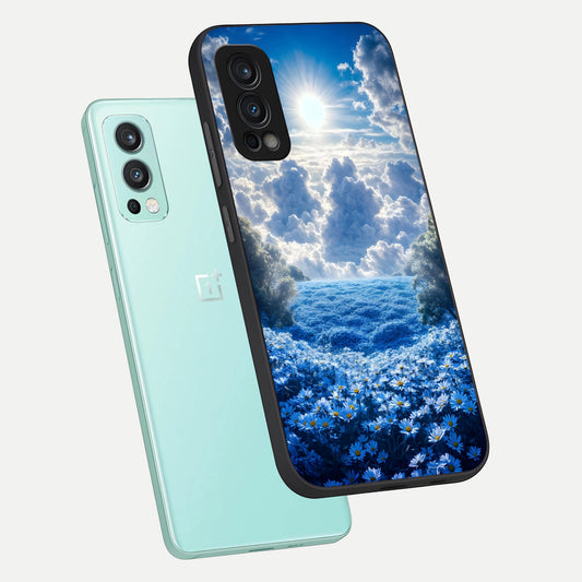 Heavenly Daisy Horizon phone case For OnePlus Nord 2 showing premium glass back cover with detailed artwork