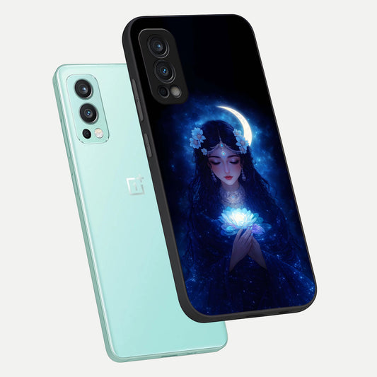  Mystic Moon Queen phone case For OnePlus Nord 2 showing premium glass back cover with detailed artwork