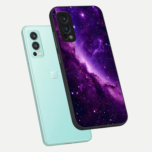  Purple Shade Sky phone case For OnePlus Nord 2 showing premium glass back cover with detailed artwork