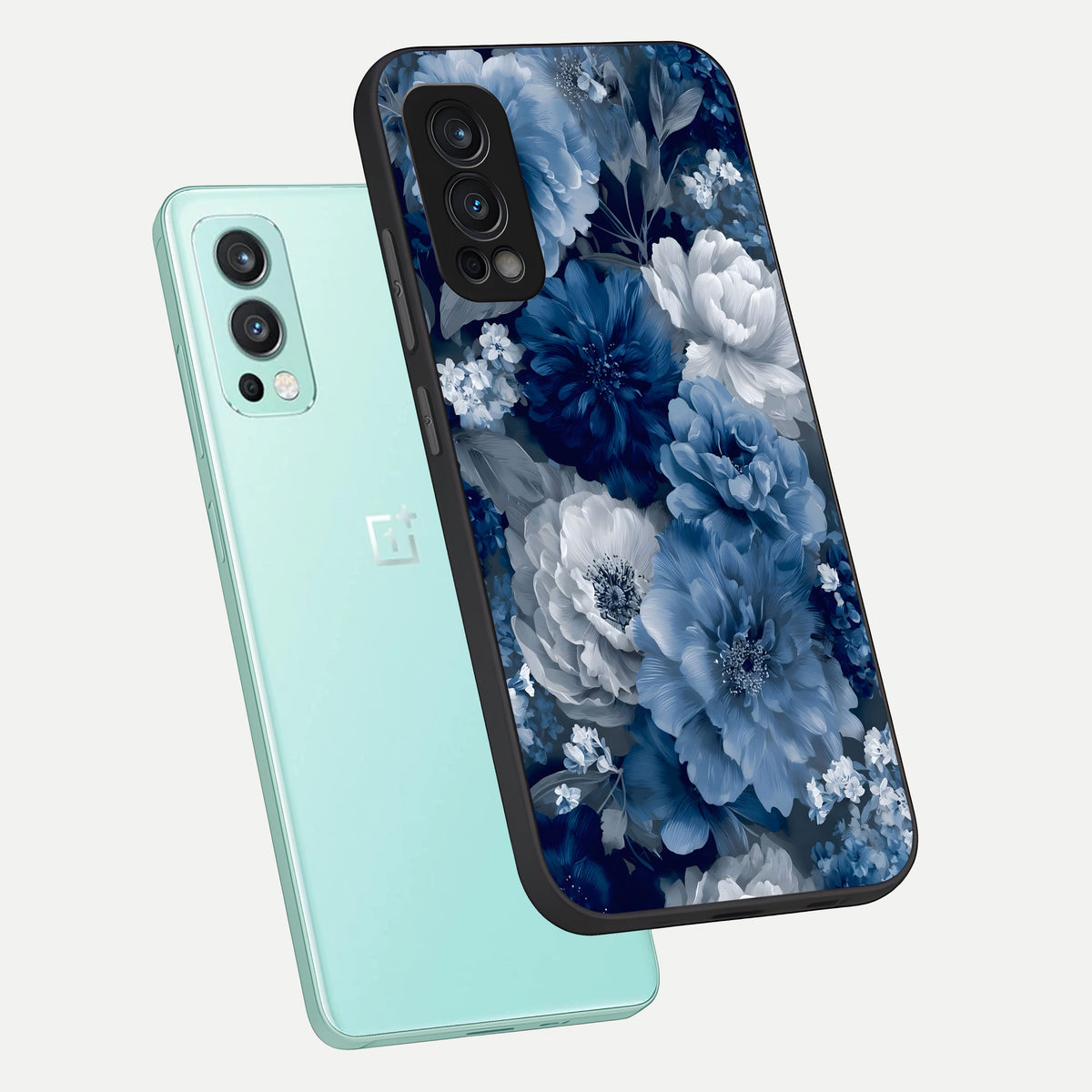  Royal Bloom Garden phone case For OnePlus Nord 2 showing premium glass back cover with detailed artwork