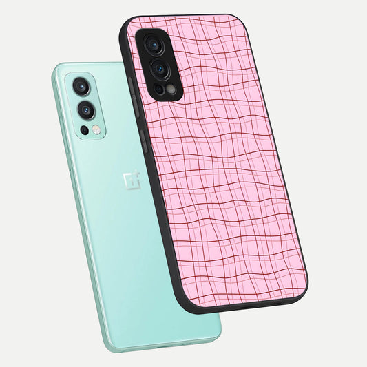  Soft Grid Bliss phone case For OnePlus Nord 2 showing premium glass back cover with detailed artwork