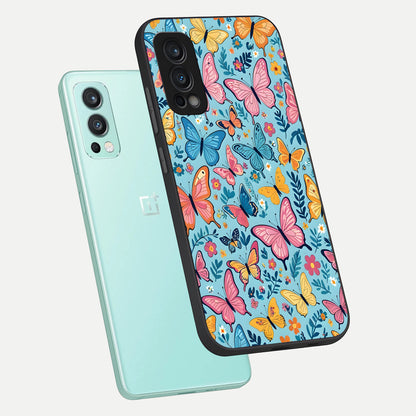  Spring Wing Garden phone case For OnePlus Nord 2 showing premium glass back cover with detailed artwork