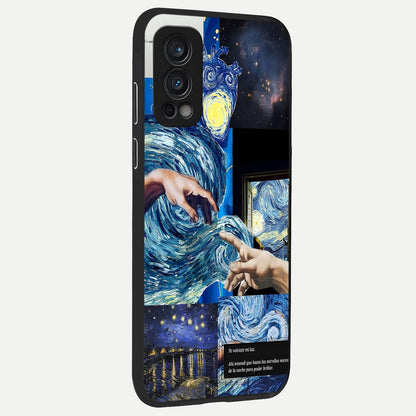  Aesthetic Vando Hands back cover For OnePlus Nord 2 slim fit glass case with vibrant aesthetic design