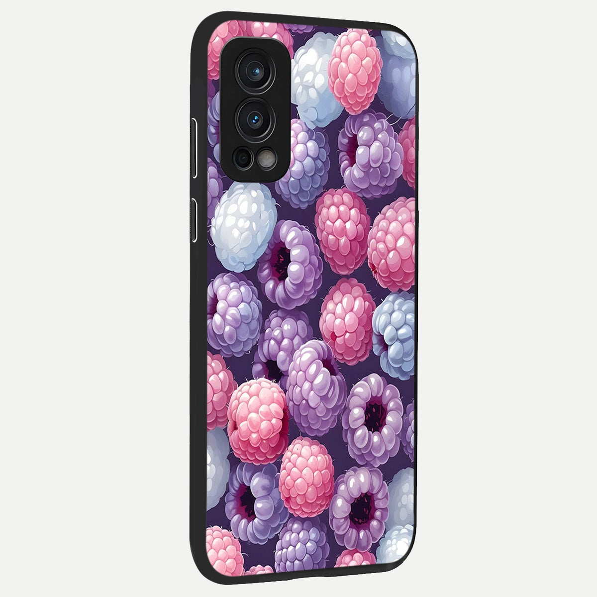  Berry Candy Pop back cover For OnePlus Nord 2 slim fit glass case with vibrant aesthetic design