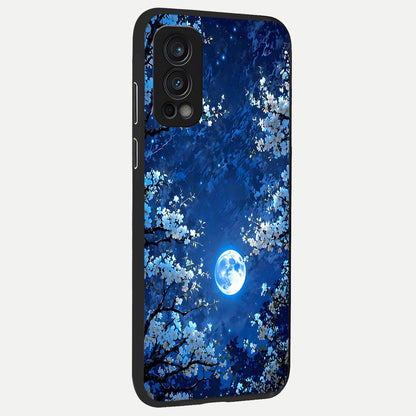  Blossom Moonlight Sky back cover For OnePlus Nord 2 slim fit glass case with vibrant aesthetic design
