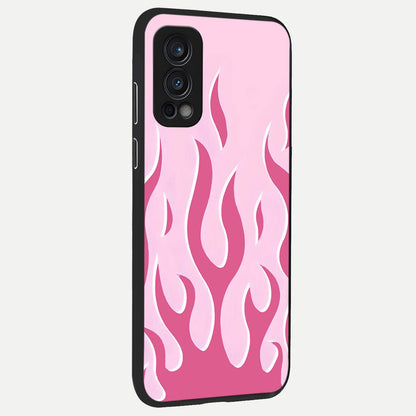  Blush Flame Energy back cover For OnePlus Nord 2 slim fit glass case with vibrant aesthetic design