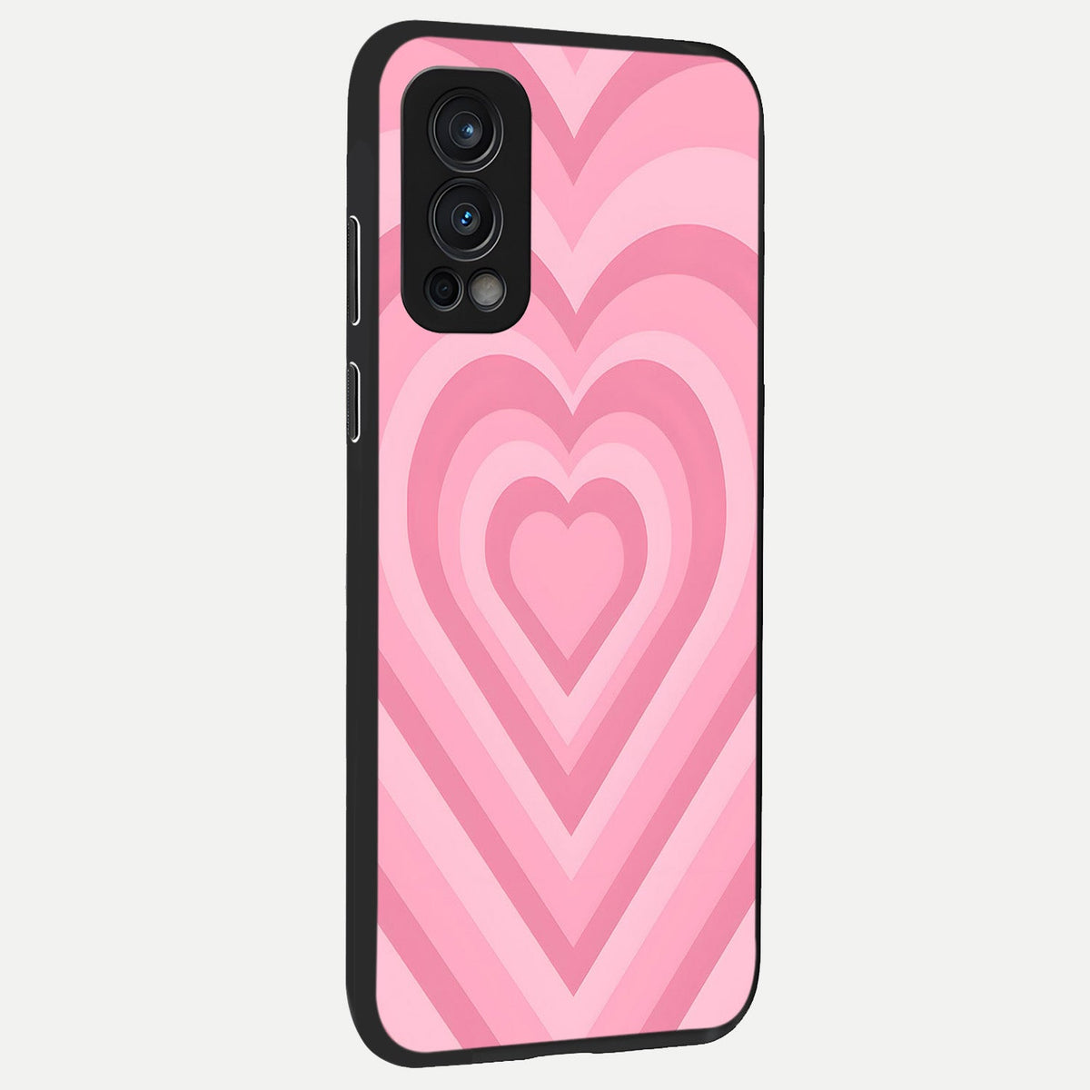  Blush Heart Waves back cover For OnePlus Nord 2 slim fit glass case with vibrant aesthetic design