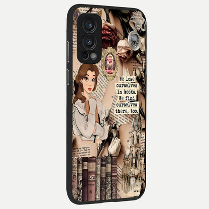 Bookish Dream World back cover For OnePlus Nord 2 slim fit glass case with vibrant aesthetic design
