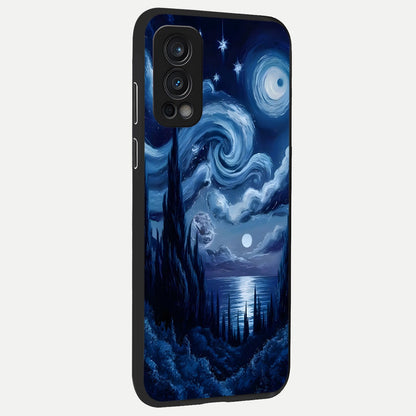  Celestial Dream Van Gogh back cover For OnePlus Nord 2 slim fit glass case with vibrant aesthetic design