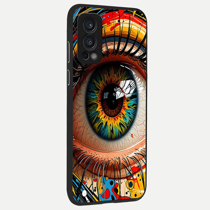  Colorful Eye back cover For OnePlus Nord 2 slim fit glass case with vibrant aesthetic design