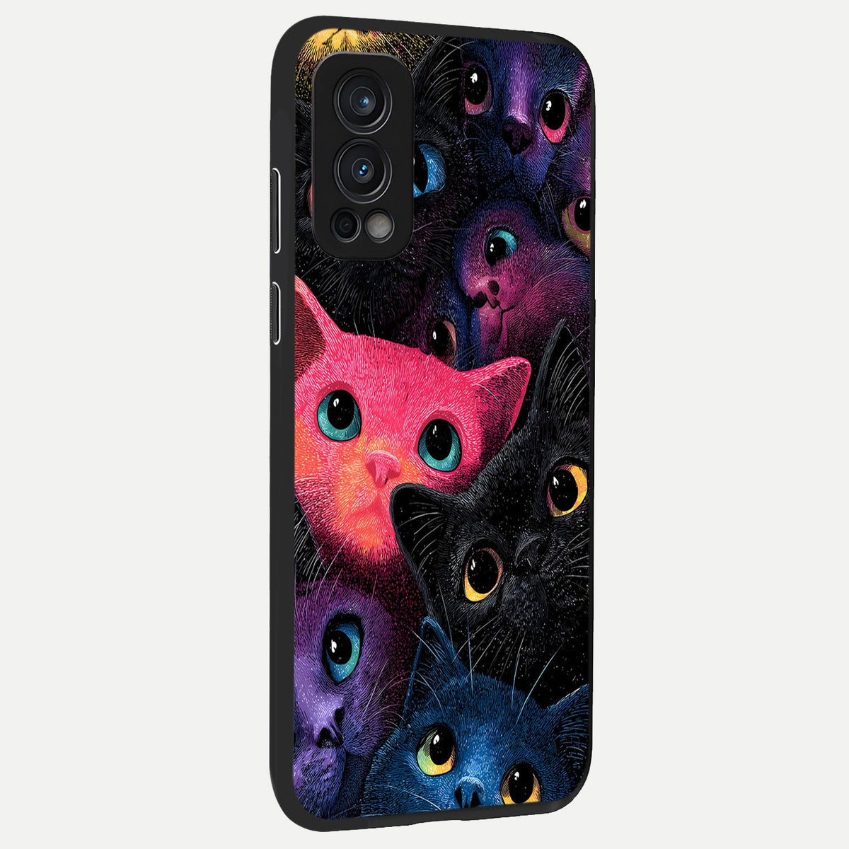  Cosmic Cats Dreams back cover For OnePlus Nord 2 slim fit glass case with vibrant aesthetic design