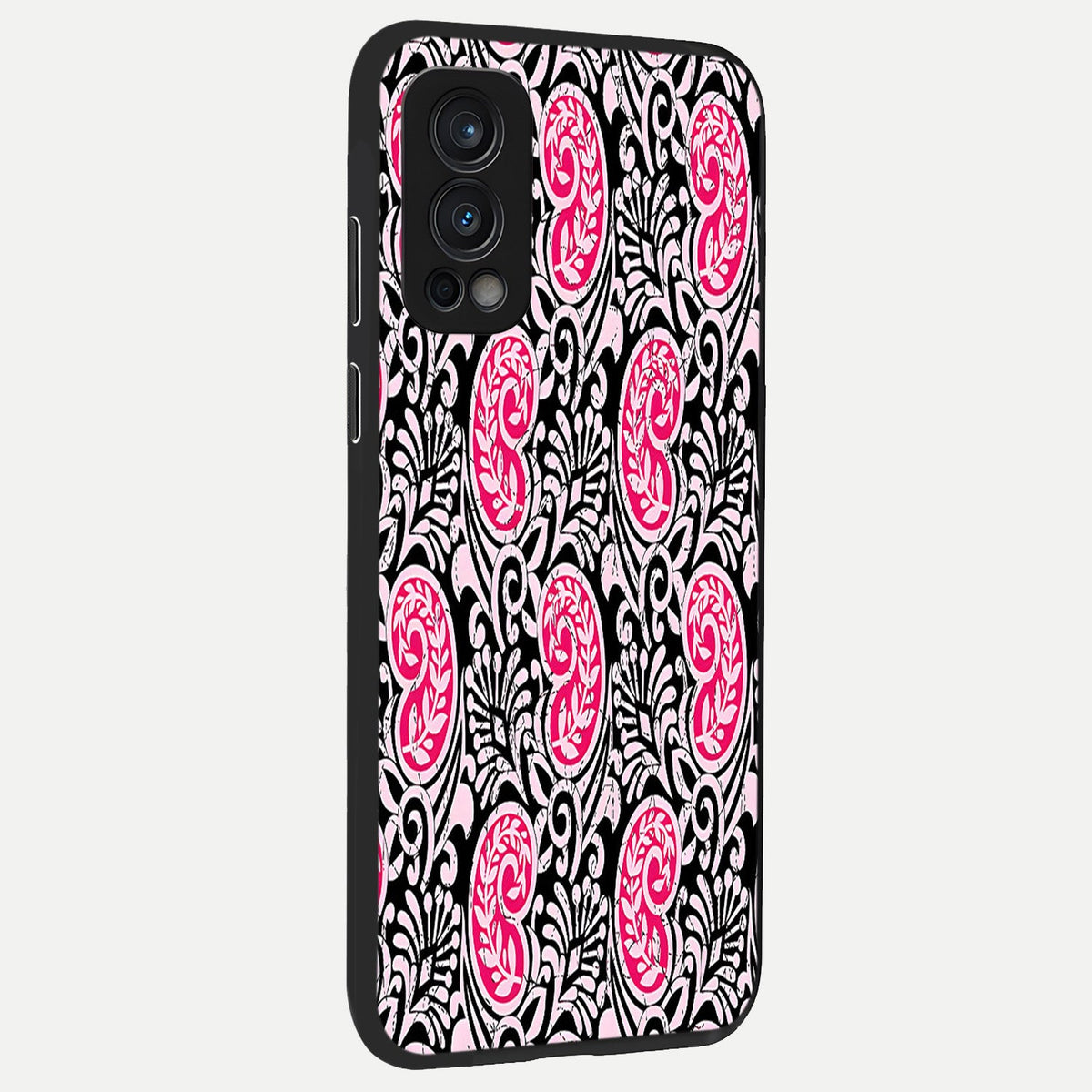  Crimson Paisley Charm back cover For OnePlus Nord 2 slim fit glass case with vibrant aesthetic design