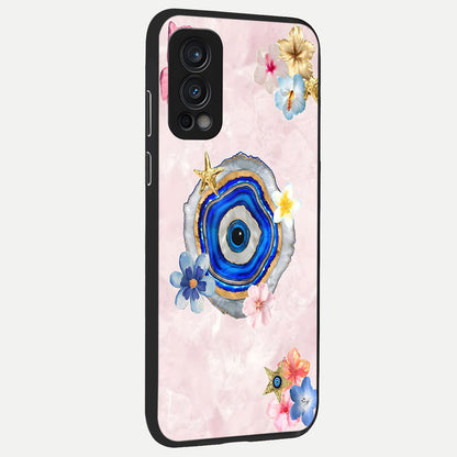  Divine Aura Bloom back cover For OnePlus Nord 2 slim fit glass case with vibrant aesthetic design