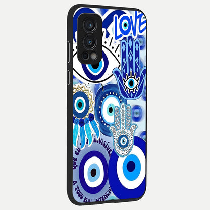  Evil Eyes Dream back cover For OnePlus Nord 2 slim fit glass case with vibrant aesthetic design