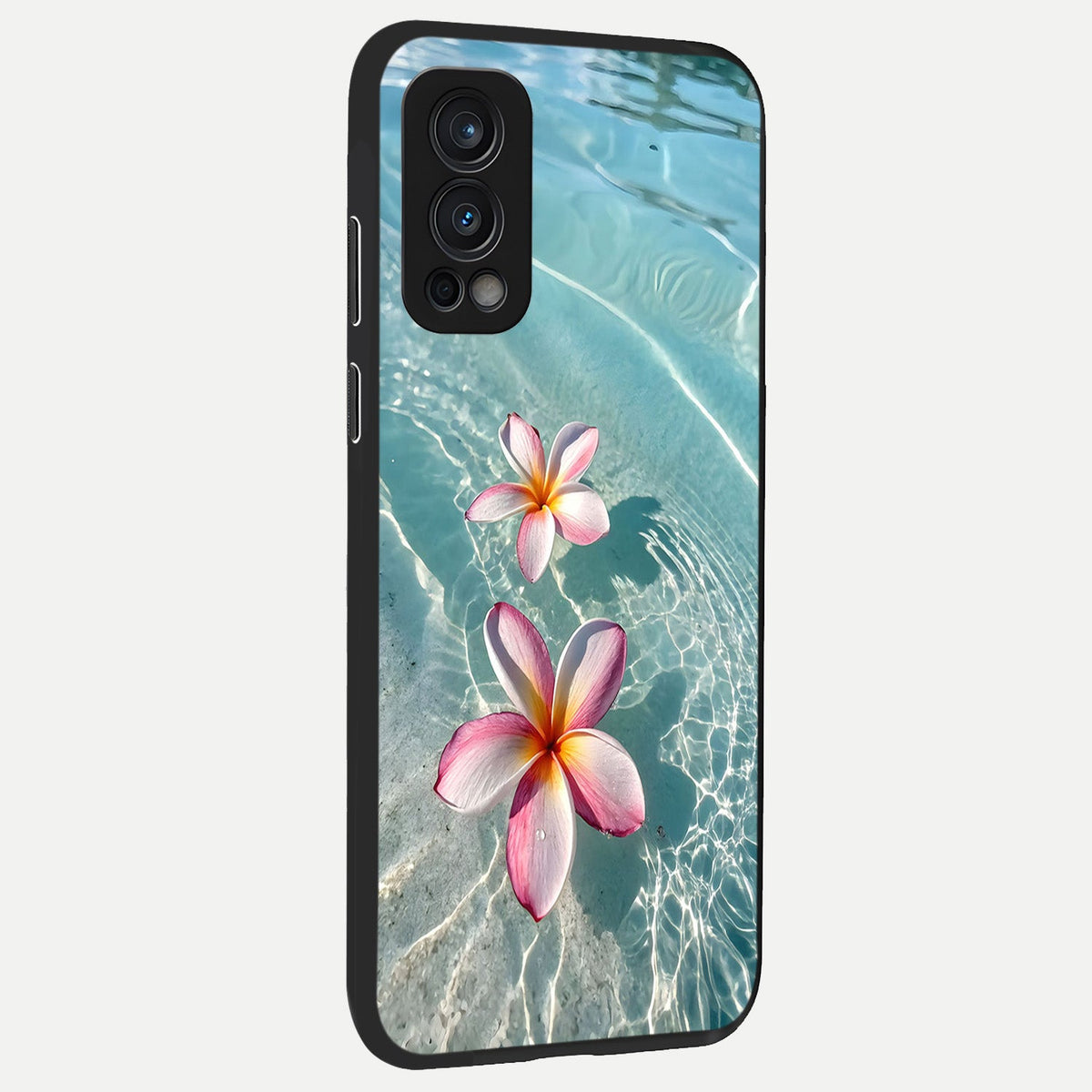  Floating Bloom Bliss back cover For OnePlus Nord 2 slim fit glass case with vibrant aesthetic design